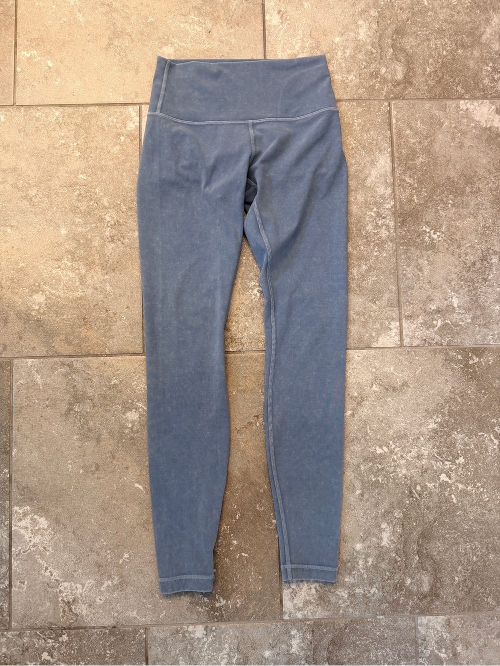Lululemon Blue Mineral Wash High Rise Leggings Size 4